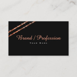 Elegante Rose Gold Glitzer Visitenkarte