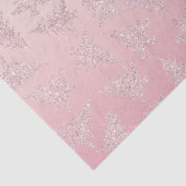 Elegante Rose Gold Glitzer Weihnachtsbaum Muster Seidenpapier (Ausschnitt)