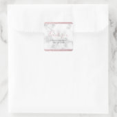 Elegante Rose Gold Glitzer Whirlpool Kinderdusche Quadratischer Aufkleber (Tasche)