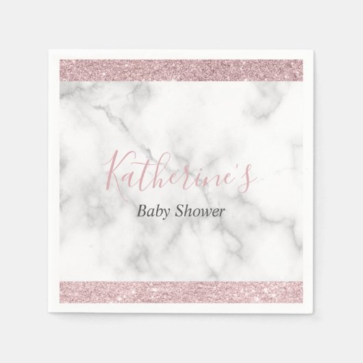 Elegante Rose Gold Glitzer Whirlpool Kinderdusche Serviette (Vorderseite)