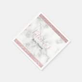 Elegante Rose Gold Glitzer Whirlpool Kinderdusche Serviette (Ecke)