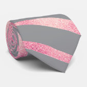 Elegante Rose Gold Glitzer Zebra Gray Animal Print Krawatte (Gerollt)