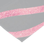 Elegante Rose Gold Glitzer Zebra Gray Animal Print Mittelgroßer Tischläufer (Ecke)