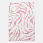 Elegante Rose Gold Glitzer Zebra Weißes Tier Print Geschirrtuch (Vertikal)