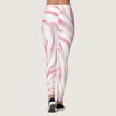 Elegante Rose Gold Glitzer Zebra Weißes Tier Print Leggings (Rückseite)