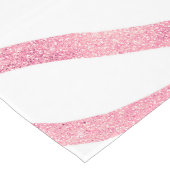 Elegante Rose Gold Glitzer Zebra Weißes Tier Print Mittelgroßer Tischläufer (Ecke)