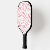 Elegante Rose Gold Glitzer Zebra Weißes Tier Print Pickleball Schläger (Links)