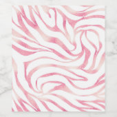 Elegante Rose Gold Glitzer Zebra Weißes Tier Print Weinetikett (Einzelnes Label)