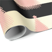 Elegante Rose Gold & Gold Weihnachtsbaummuster Geschenkpapier (Rolleneckpunkt)