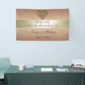 Elegante Rose Gold Goldene abstrakte Hochzeit Banner (Messeveranstaltung)