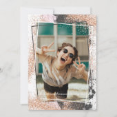 Elegante Rose Gold Graduation Party Einladung (Vorderseite)