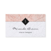 Elegante Rose Gold Gray Marble Business Card