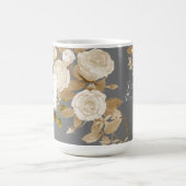 Elegante Rose Gold Gray Monogram Kaffeetasse (Mittel)