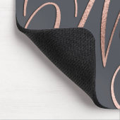 Elegante Rose Gold & Gray Notary Loan Agent Mousepad (Ecke)