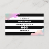 Elegante Rose Gold & grüne Wimpernverlängerungen Visitenkarte (Rückseite)