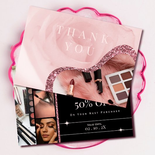 Elegante Rose Gold Gutschein | Rabattkarte