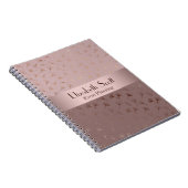 Elegante Rose Gold Hand Drawn Floral Journal/ Notizblock (Rechte Seite)