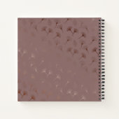 Elegante Rose Gold Hand Drawn Floral Journal/ Notizblock (Rückseite)