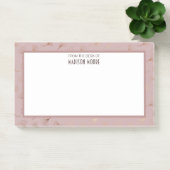 Elegante Rose Gold Hand Drawn Floral Post-it Klebezettel (Büro)