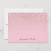 Elegante Rose Gold Handschrift Name Vorlage (Vorderseite)