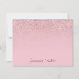 Elegante Rose Gold Handschrift Name Vorlage
