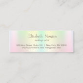 Elegante Rose Gold Hearts, irisierende holografisc Treuekarte (Rückseite)