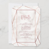 Elegante Rose Gold Hens Weekend Junggeselinnen-Abs Einladung (Rückseite)