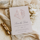 Elegante Rose Gold Hibiskus Blume Hochzeit Save The Date