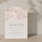 Elegante Rose Gold Hibiskus Blume Hochzeit Save The Date