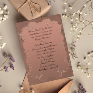 Elegante Rose Gold Hochzeit Einladung