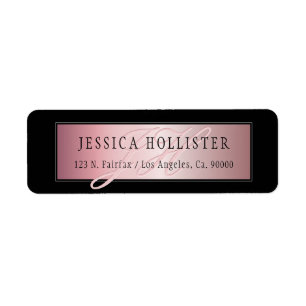 Elegante Rose Gold Ihr Name und Ihre Adresse