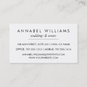 Elegante Rose Gold Imitate Glitzer Feather Visitenkarte (Rückseite)