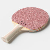 Elegante Rose-Gold Imitate Glitzer & Glitzern Tischtennis Schläger (Vorderseite)
