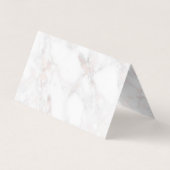 Elegante Rose-Gold-Imitate Marmor Visitenkarten (Rückseite)