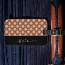 Elegante Rose Gold Jewel Tufted Personalisiert