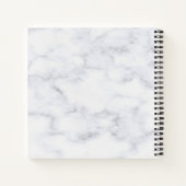 Elegante Rose Gold Just Married Wedding Marmor Notizblock (Rückseite)