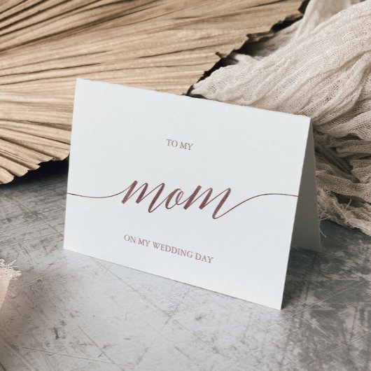 Elegante Rose Gold-Kalligraphie für meine Mama Hoc Karte