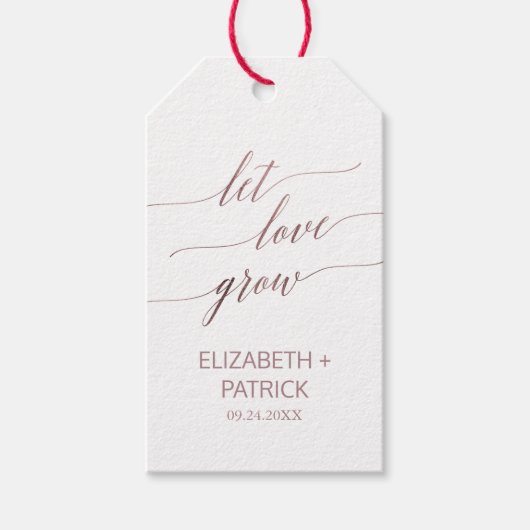 Elegante Rose Gold Kalligraphie Gelassen Liebe wac Geschenkanhänger (Vorderseite)