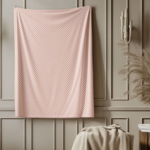 Elegante Rose Gold Karierte Spitze für Luxe Vibes Fleecedecke