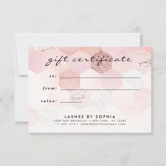 Elegante Rose Gold Lashes (Rückseite)