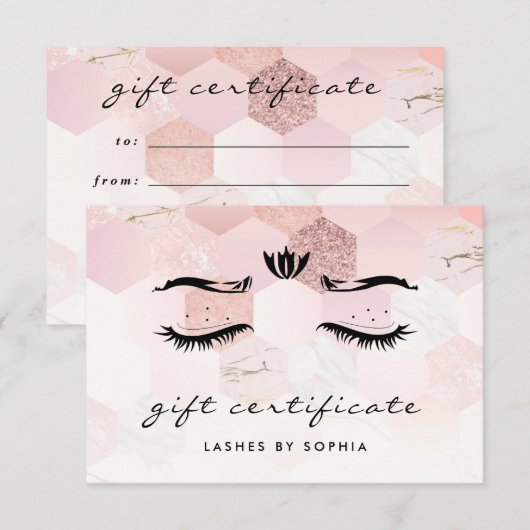 Elegante Rose Gold Lashes (Vorne/Hinten)