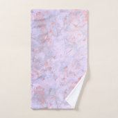 Elegante Rose Gold Lavendel Marmor Badhandtuch Set (Handtuch)
