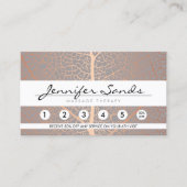 Elegante Rose Gold Leaf Tree Muster Tree Tree Tree Visitenkarte (Vorderseite)