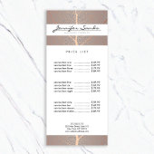 Elegante Rose Gold Leaf Tree Muster Werbekarte