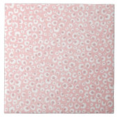 Elegante Rose Gold Leopard Print White Pattern Fliese (Vorderseite)