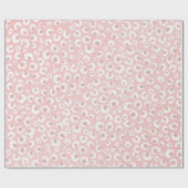 Elegante Rose Gold Leopard Print White Pattern Geschenkpapier (Flach)