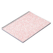 Elegante Rose Gold Leopard Print White Pattern Notizblock (Linke Seite)