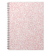 Elegante Rose Gold Leopard Print White Pattern Notizblock (Vorderseite)