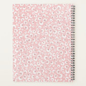 Elegante Rose Gold Leopard Print White Pattern Planer (Rückseite)