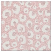 Elegante Rose Gold Leopard Print White Pattern Stoff (Nahaufnahme)